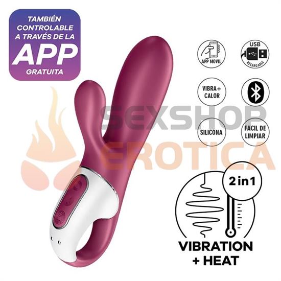 Hot Bunny estimulador vaginal con calor y control via APP